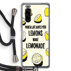 CaseCompany Lemonade: Sony Xperia 5 Transparant Hoesje met koord