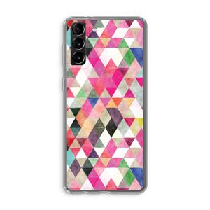 CaseCompany Gekleurde driehoekjes: Samsung Galaxy S21 Plus Transparant Hoesje