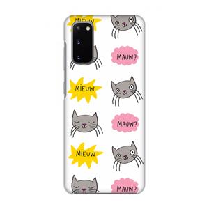 CaseCompany Meow: Volledig geprint Samsung Galaxy S20 Hoesje