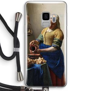 CaseCompany The Milkmaid: Samsung Galaxy S9 Transparant Hoesje met koord
