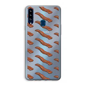 CaseCompany Bacon to my eggs #2: Samsung Galaxy A20s Transparant Hoesje