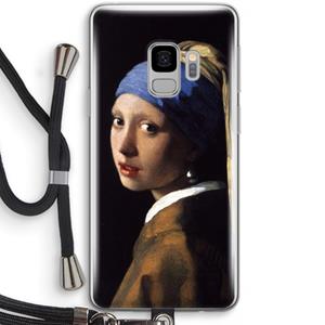 CaseCompany The Pearl Earring: Samsung Galaxy S9 Transparant Hoesje met koord