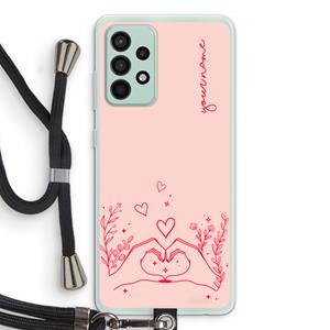 CaseCompany Love is in the air: Samsung Galaxy A52s 5G Transparant Hoesje met koord