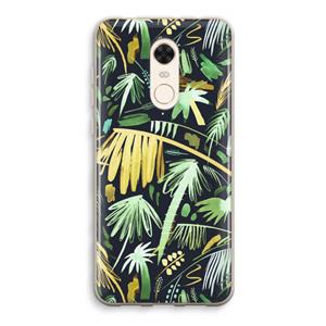 CaseCompany Tropical Palms Dark: Xiaomi Redmi 5 Transparant Hoesje
