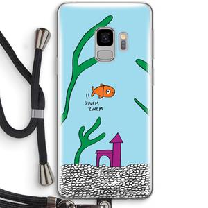 CaseCompany Aquarium: Samsung Galaxy S9 Transparant Hoesje met koord