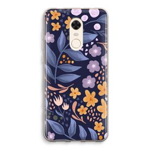 CaseCompany Flowers with blue leaves: Xiaomi Redmi 5 Transparant Hoesje