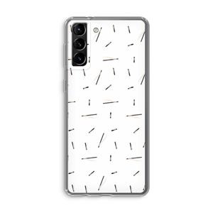 CaseCompany Hipster stripes: Samsung Galaxy S21 Plus Transparant Hoesje