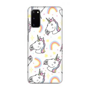 CaseCompany Rainbow Unicorn: Volledig geprint Samsung Galaxy S20 Hoesje