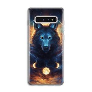 CaseCompany Wolf Dreamcatcher: Samsung Galaxy S10 4G Transparant Hoesje