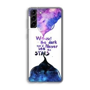 CaseCompany Stars quote: Samsung Galaxy S21 Plus Transparant Hoesje