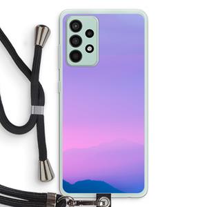 CaseCompany Sunset pastel: Samsung Galaxy A52s 5G Transparant Hoesje met koord