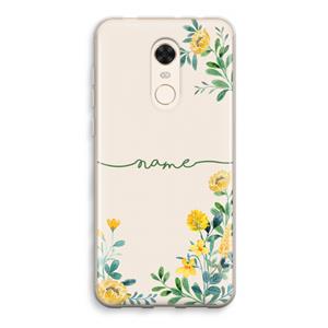 CaseCompany Gele bloemen: Xiaomi Redmi 5 Transparant Hoesje