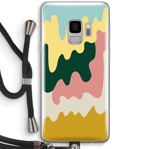CaseCompany Baar B: Samsung Galaxy S9 Transparant Hoesje met koord