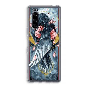 CaseCompany Golden Raven: Sony Xperia 5 Transparant Hoesje