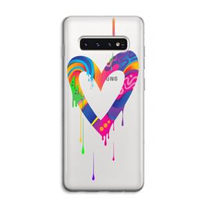 CaseCompany Melts My Heart: Samsung Galaxy S10 4G Transparant Hoesje