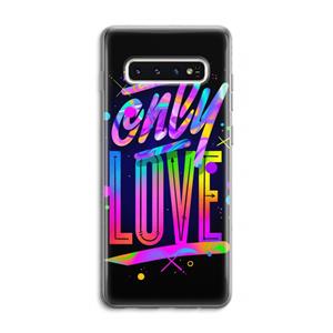 CaseCompany Only Love: Samsung Galaxy S10 4G Transparant Hoesje