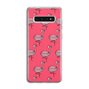 CaseCompany Flamingo: Samsung Galaxy S10 4G Transparant Hoesje