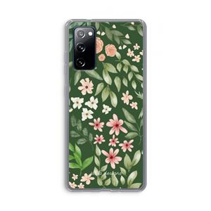 CaseCompany Botanical green sweet flower heaven: Samsung Galaxy S20 FE / S20 FE 5G Transparant Hoesje