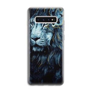 CaseCompany Darkness Lion: Samsung Galaxy S10 4G Transparant Hoesje