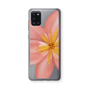 CaseCompany Pink Ellila Flower: Samsung Galaxy A31 Transparant Hoesje