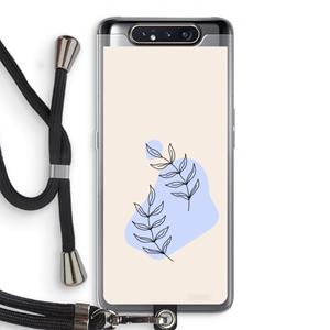 CaseCompany Leaf me if you can: Samsung Galaxy A80 Transparant Hoesje met koord