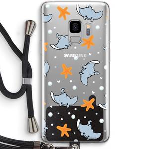 CaseCompany Manta: Samsung Galaxy S9 Transparant Hoesje met koord