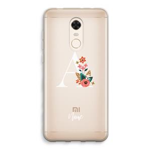 CaseCompany Pink Bouquet: Xiaomi Redmi 5 Transparant Hoesje