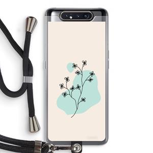 CaseCompany Love your petals: Samsung Galaxy A80 Transparant Hoesje met koord