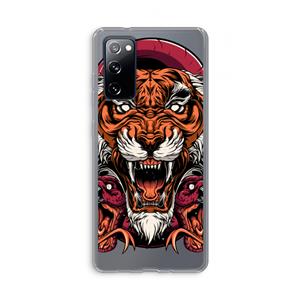 CaseCompany Tiger and Rattlesnakes: Samsung Galaxy S20 FE / S20 FE 5G Transparant Hoesje