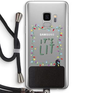 CaseCompany It's Lit: Samsung Galaxy S9 Transparant Hoesje met koord