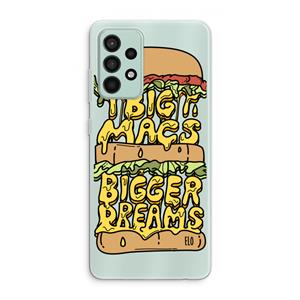 CaseCompany Big Macs Bigger Dreams: Samsung Galaxy A52s 5G Transparant Hoesje