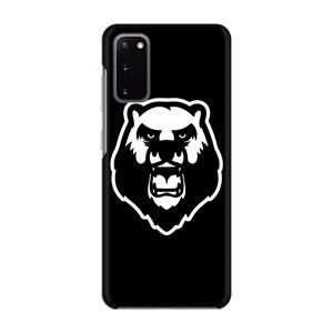CaseCompany Angry Bear (black): Volledig geprint Samsung Galaxy S20 Hoesje