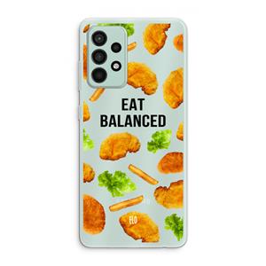CaseCompany Eat Balanced: Samsung Galaxy A52s 5G Transparant Hoesje