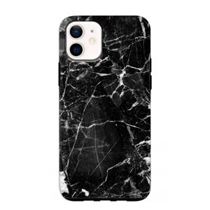 CaseCompany Zwart Marmer 2: iPhone 12 mini Tough Case