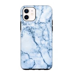 CaseCompany Blauw marmer: iPhone 12 mini Tough Case