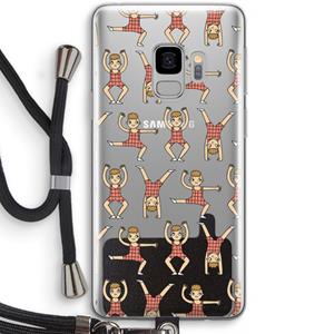 CaseCompany Gymboys: Samsung Galaxy S9 Transparant Hoesje met koord
