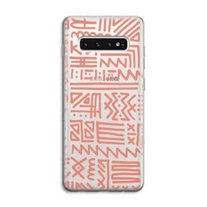 CaseCompany Marrakech Pink: Samsung Galaxy S10 4G Transparant Hoesje