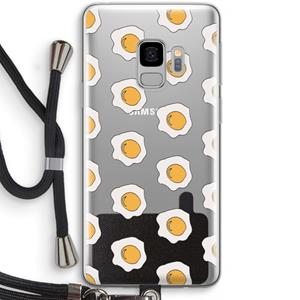 CaseCompany Bacon to my eggs #1: Samsung Galaxy S9 Transparant Hoesje met koord
