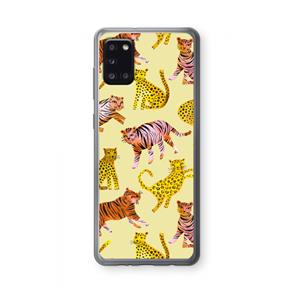 CaseCompany Cute Tigers and Leopards: Samsung Galaxy A31 Transparant Hoesje