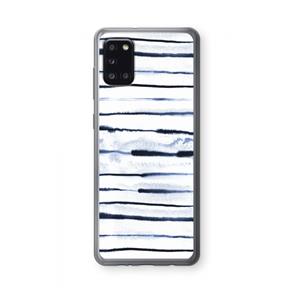 CaseCompany Ink Stripes: Samsung Galaxy A31 Transparant Hoesje