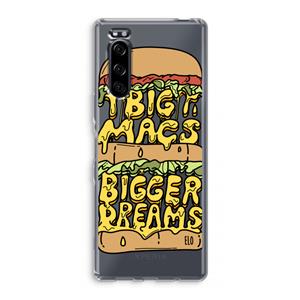 CaseCompany Big Macs Bigger Dreams: Sony Xperia 5 Transparant Hoesje