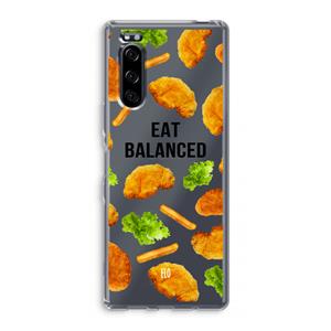 CaseCompany Eat Balanced: Sony Xperia 5 Transparant Hoesje