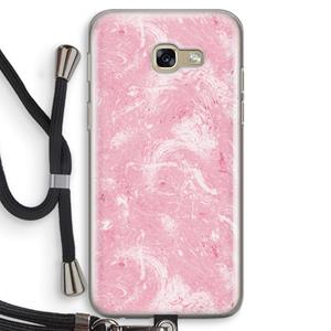 CaseCompany Abstract Painting Pink: Samsung Galaxy A5 (2017) Transparant Hoesje met koord