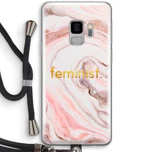 CaseCompany Feminist: Samsung Galaxy S9 Transparant Hoesje met koord