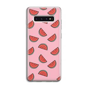 CaseCompany Watermeloen: Samsung Galaxy S10 4G Transparant Hoesje