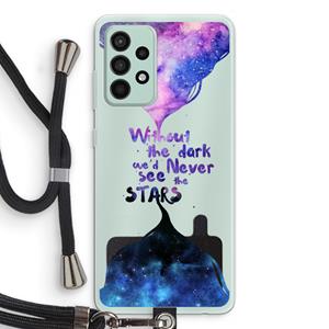 CaseCompany Stars quote: Samsung Galaxy A52s 5G Transparant Hoesje met koord