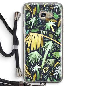 CaseCompany Tropical Palms Dark: Samsung Galaxy A5 (2017) Transparant Hoesje met koord