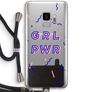 CaseCompany GRL PWR: Samsung Galaxy S9 Transparant Hoesje met koord