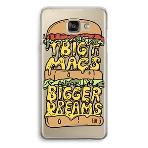 CaseCompany Big Macs Bigger Dreams: Samsung Galaxy A5 (2016) Transparant Hoesje