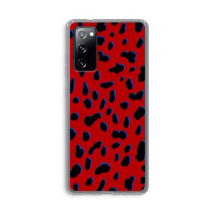 CaseCompany Red Leopard: Samsung Galaxy S20 FE / S20 FE 5G Transparant Hoesje